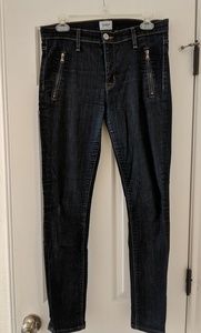 Hudson skinny Moto jeans with side zippers